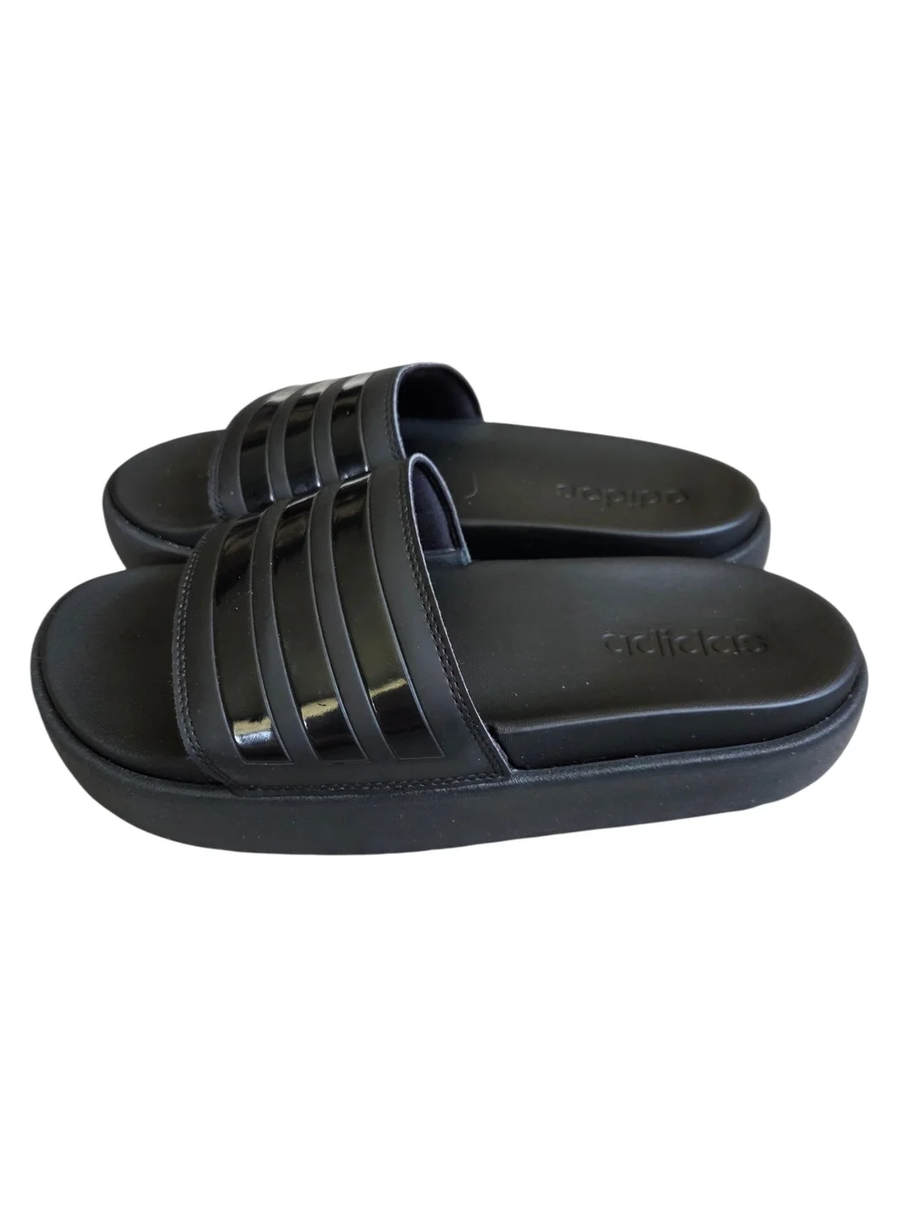 Adidas Adilette Platform Slides Black Slide Sandals 11 - Picture 7 of 8